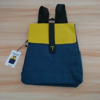 Biaqud Jeans and Yellow Book Bag - Trendy with Multiple Compartments, Durable and Stylish for School, Work, or Travel